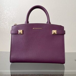 Michael Kors Karla Damson MD Leather Satchel